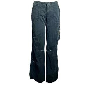 Cassidi Casual Cargo Pants Black Size M Blue‎ Zip Pocket Utility